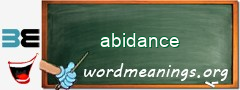 WordMeaning blackboard for abidance